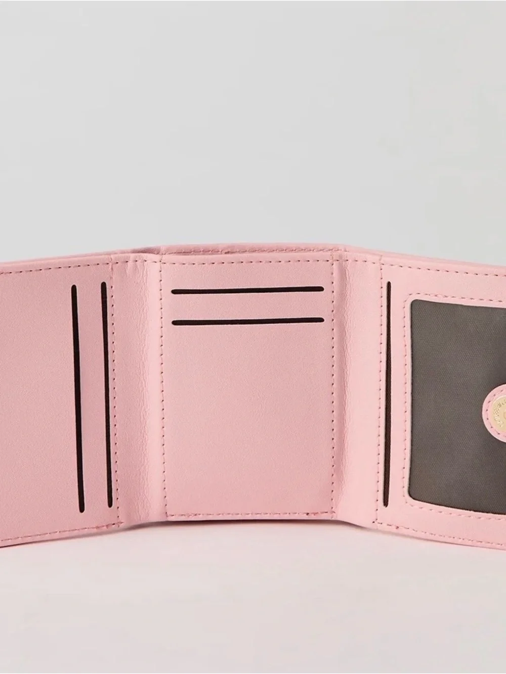 Playboy Pink Trifold Folding Wallet Zipper Chain Charm ID Window Bunny